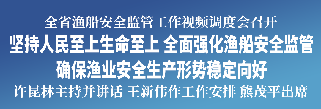 全省渔船安全监管工作视频调度会召开 许昆林主持并讲话 王新伟作工作安排 熊茂平出席(图1)